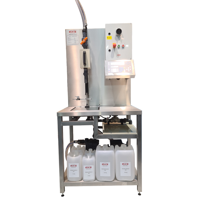 Système de conditionnement semi-automatique par pesage FLUX-FILL GT