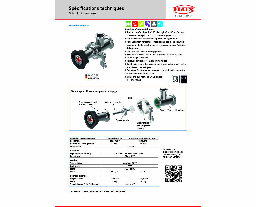 MINIFLUX Sanitary